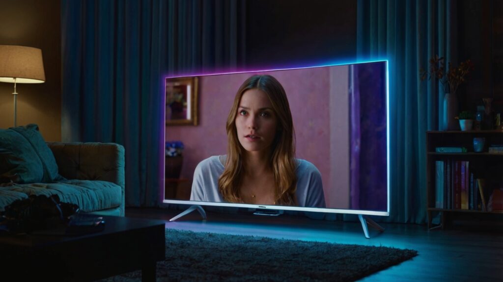 efeito ambilight em smart tv 4k, IA, FHD