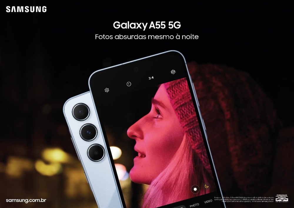 samasung galaxy a55, câmeras excelentes e acima da média do segmento