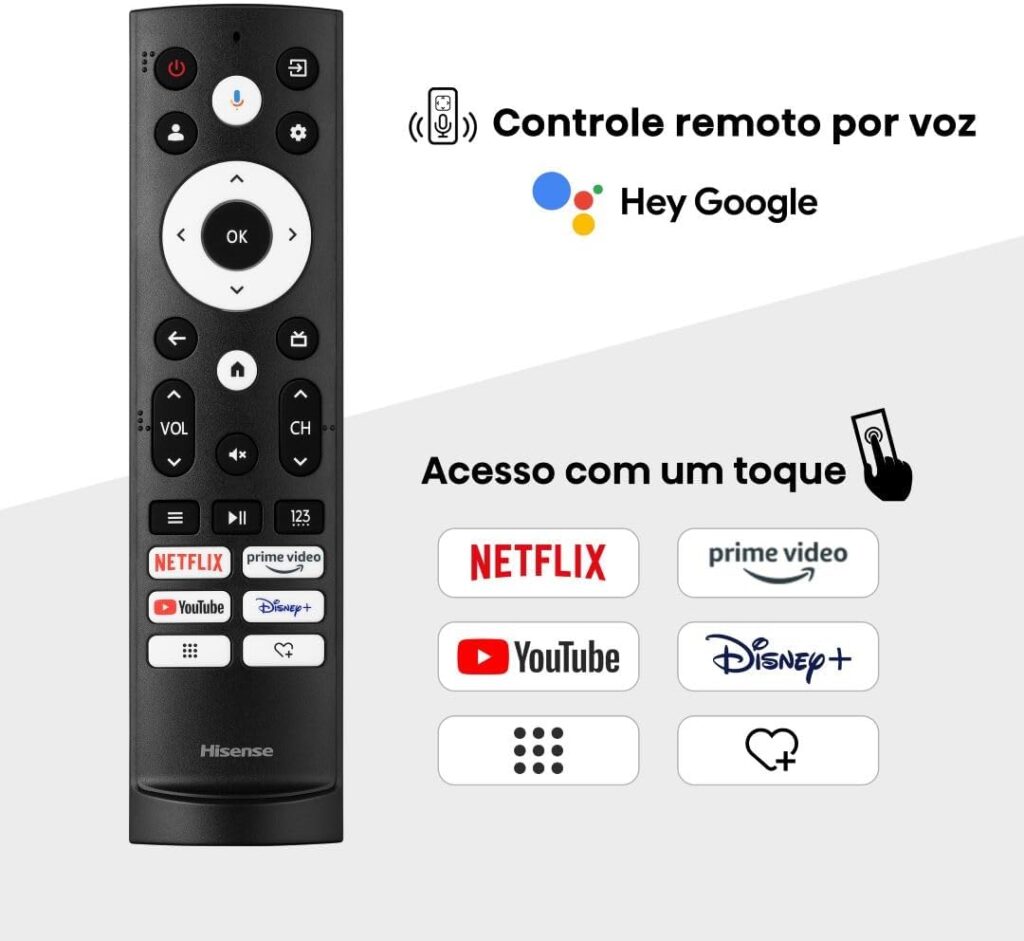 hisense u6n e seu controle remoto que é prático e bom
