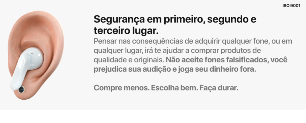 qcy ht08 pro possui o sela iso 9001 por segurança sonora