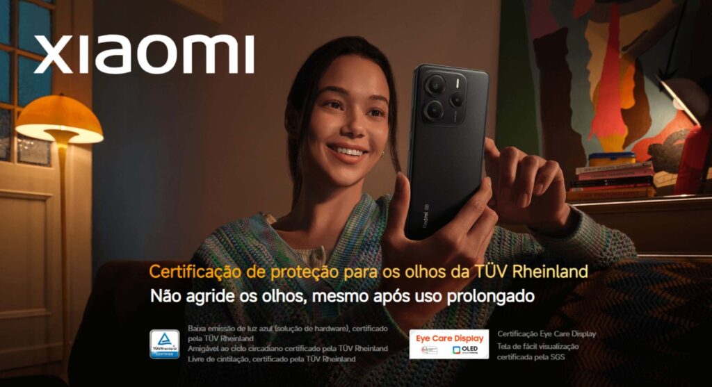 redmi note 14 5g e sua certificação de proteção para os olhos