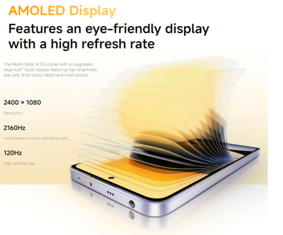 redmi note 14 5g tela